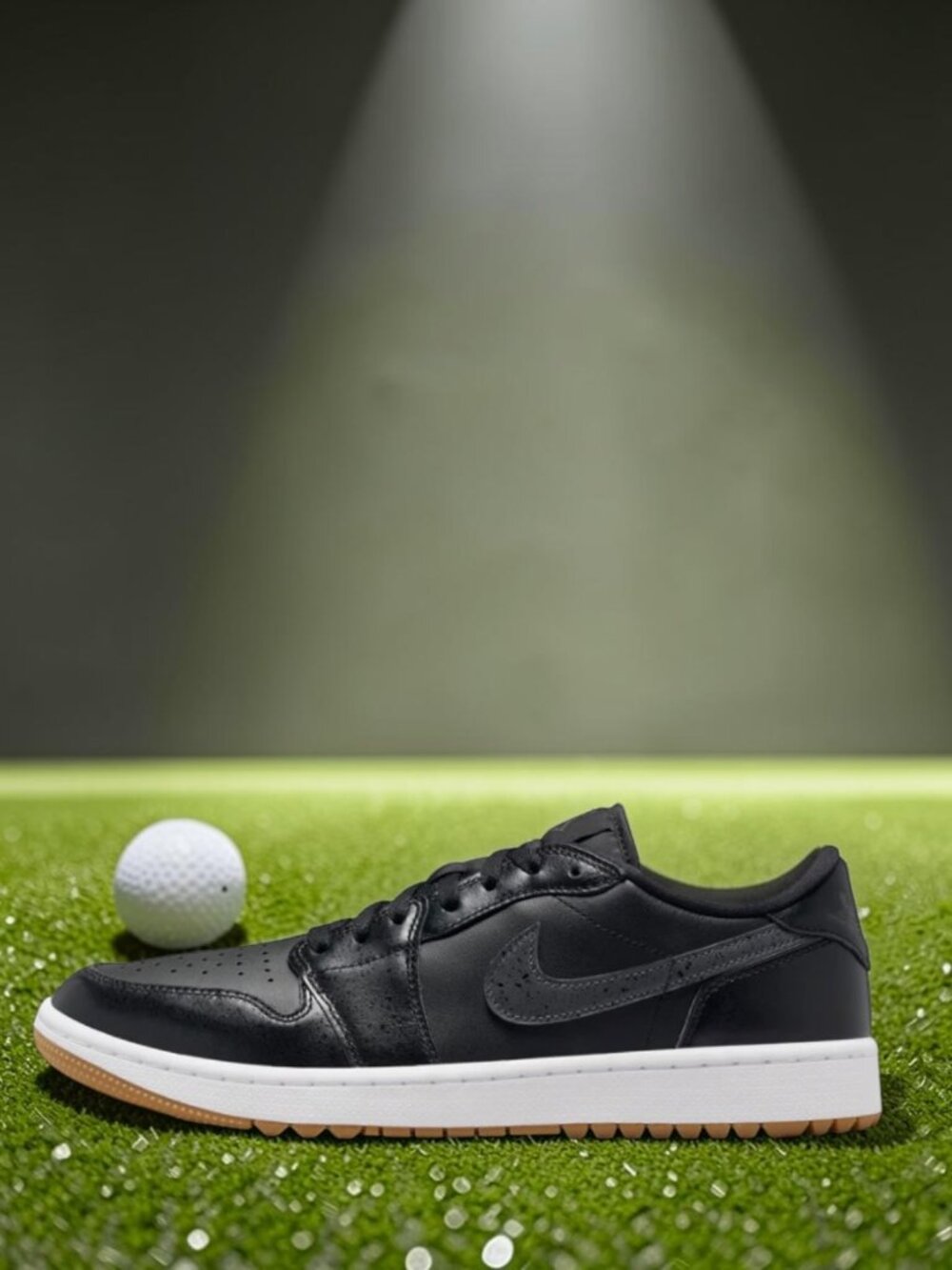 Air Jordan 1 Low Golf Shoes Mens Size 7.5 Black/Gum DD9315 005 (NEW)